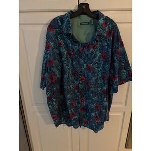 Cubavera 3X‎ Tropical Hawaiian Floral Button Down Shirt Men's